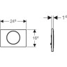 Смывная клавиша GEBERIT SIGMA 10 115.758.KK.5 белый золото