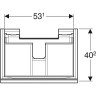Тумба под раковину GEBERIT ACANTO 500,614.JK.2 60 см
