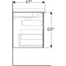 Тумба под раковину GEBERIT ACANTO 500,610.JL.2 65 см