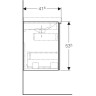Тумба под раковину GEBERIT ACANTO 500,615.JL.2 75 см