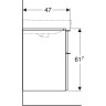 Тумба с раковиной GEBERIT SMYLE SQUARE 500,354.JR.1 90 500.251.01.1+ 500,354.JR.